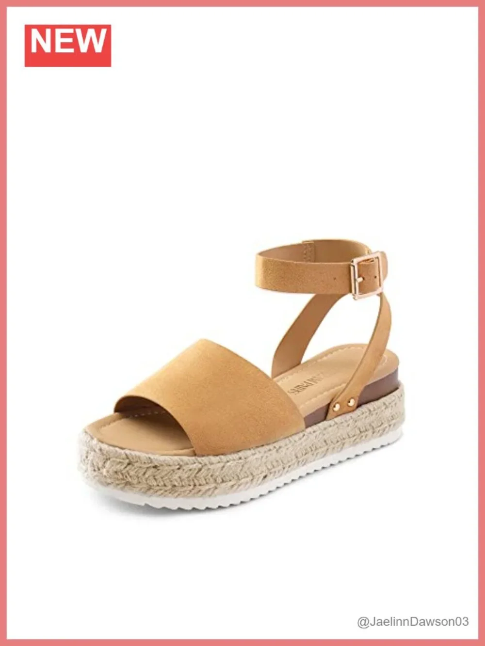 Ankle Strap Espadrille Wedge Sandals with Cushioned Footbed